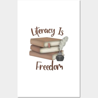 Literacy Is Freedom (Vintage) Posters and Art